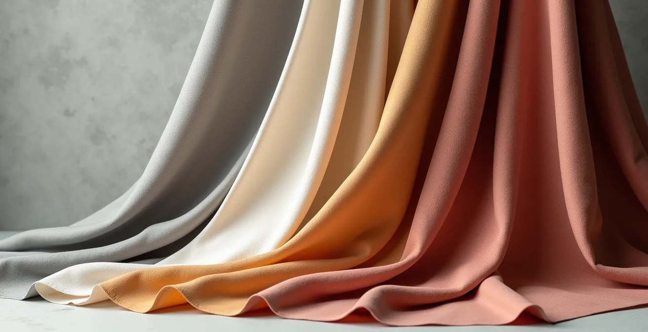 Elegante Modeszene mit stilvoller Pose und minimalistischem Hintergrund, die die Essenz von Modetrends visuell vermittelt