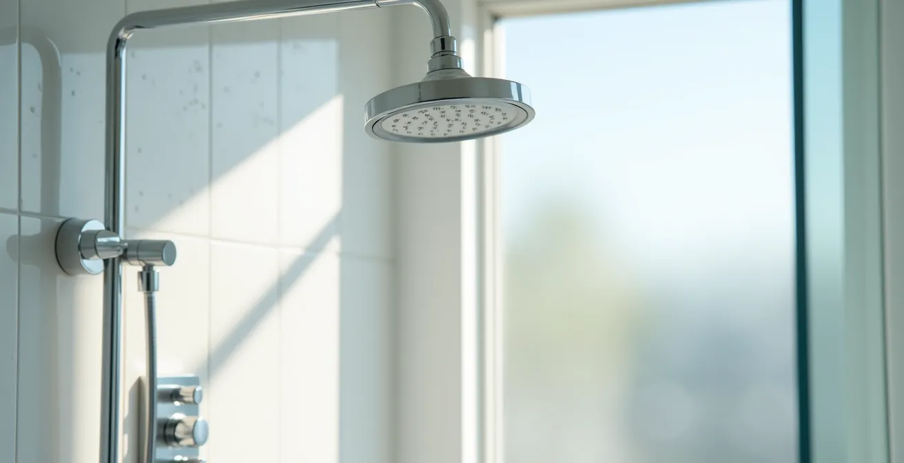 Moderne Duschfilter-Technologie mit Ionenaustauscher im Einsatz