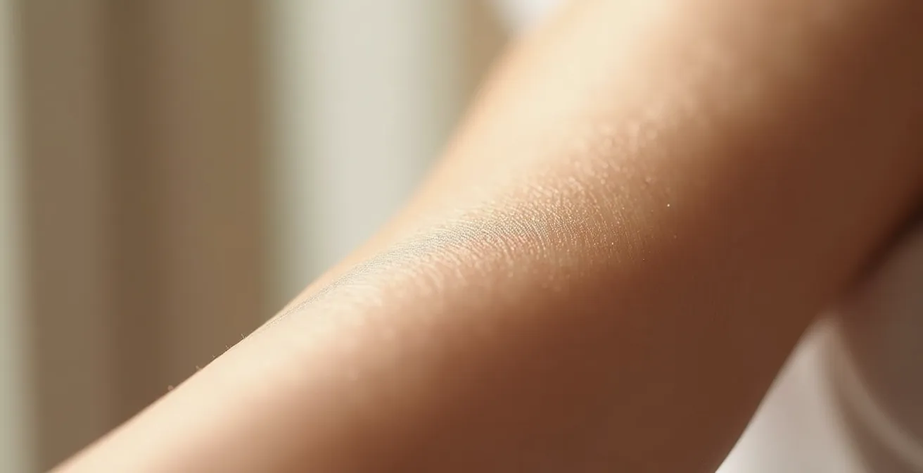 Nahaufnahme eines Arms mit markierten Testbereichen für Patch-Test